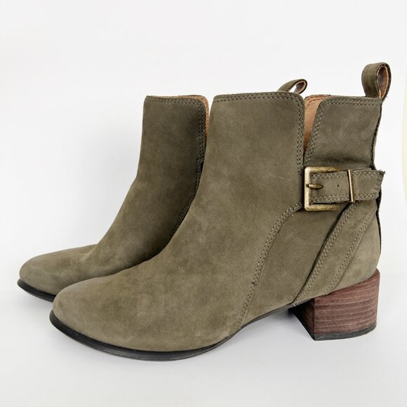 Vionic Sienna Waterproof Leather Short Block Heel Ankle Boot Bootie Winter Snow - Picture 5 of 14